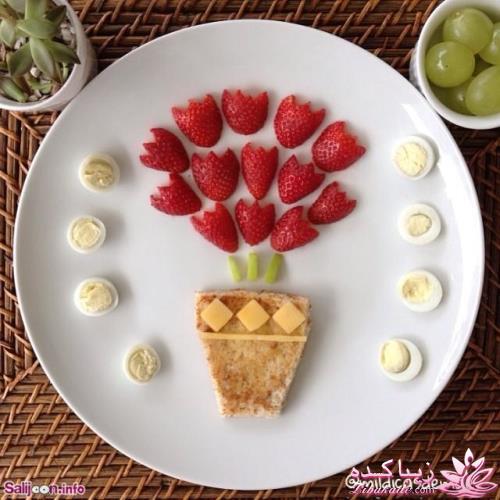 خلاقیت در تزیین غذا