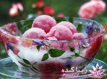 نحوه تزئین یخ برای یخچال عروس و مهمانی ها