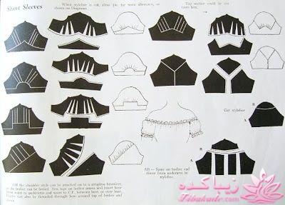 ژورنال انواع مدلهای یقه و آستین با الگو 