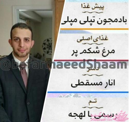 دستور غذاهای بفرمایید شام