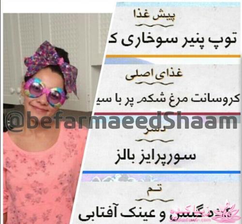 دستور غذاهای بفرمایید شام