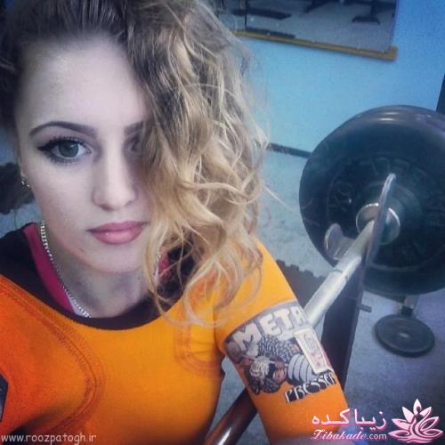 چهره زیبای دختر روسی با اندام ورزشکاری 