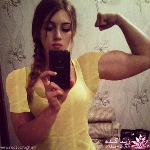 چهره زیبای دختر روسی با اندام ورزشکاری 