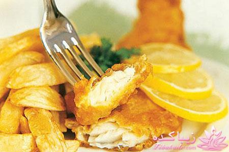 طرز تهیه فیش اند چیپس