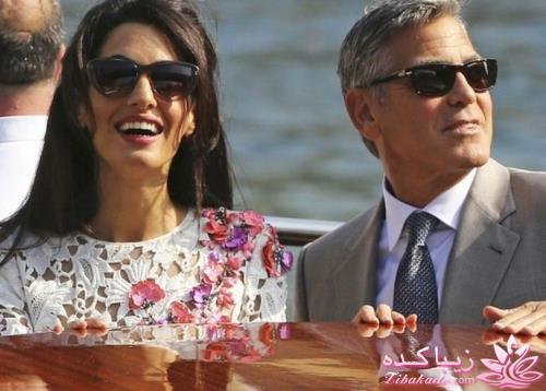 عکس های عروسی جورج کلونی و امل علم‌الدین