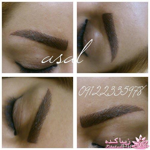 هاشور ابرو - میکروپیگمنتیشن - عسل