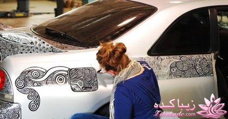 به این زن میگن هنـــــــــرمند !