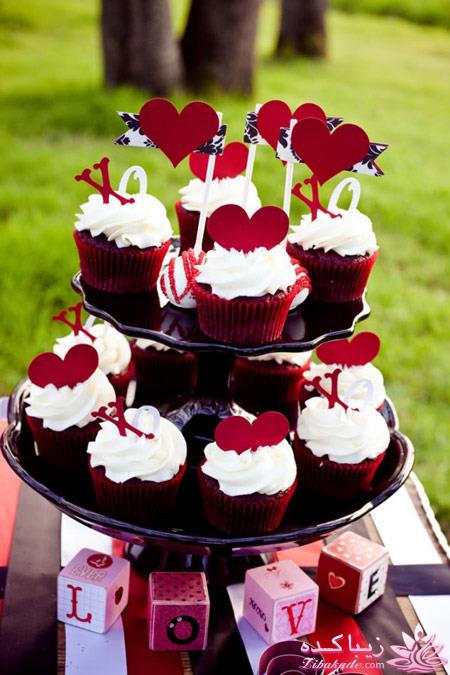 ایده برای تزئین خوراکی های روز عشق valentine