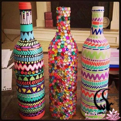بطری های شیشه ای تزیینی