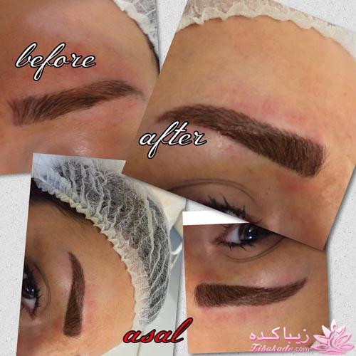 هاشور ابرو - میکروپیگمنتیشن - عسل