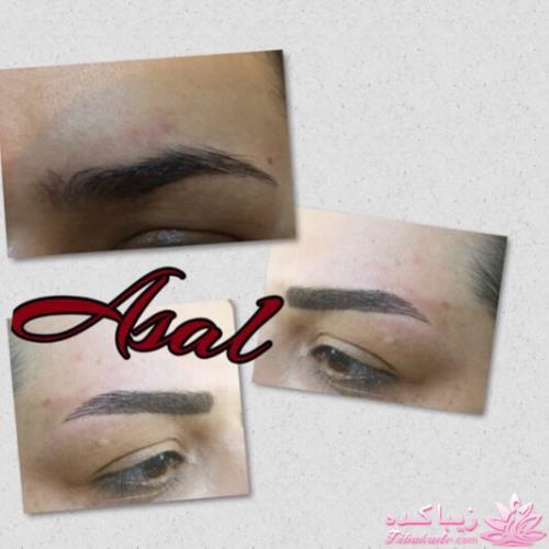 هاشور ابرو - میکروپیگمنتیشن - عسل