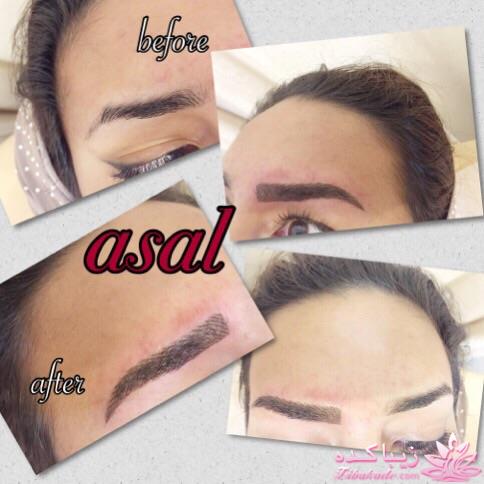هاشور ابرو - میکروپیگمنتیشن - عسل
