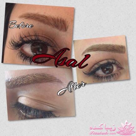 هاشور ابرو - میکروپیگمنتیشن - عسل