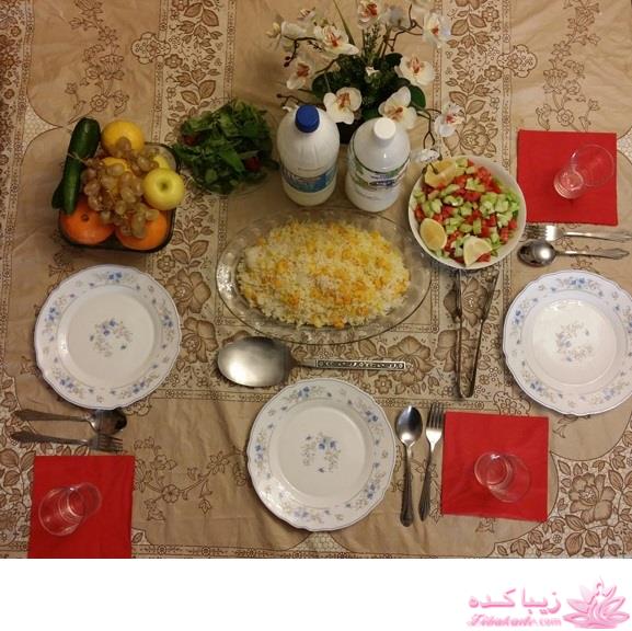تزیین میز غذای خودمونی