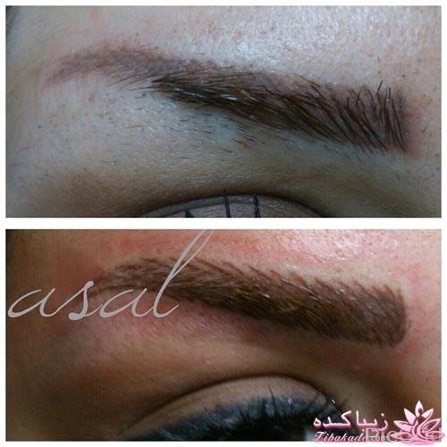 هاشور ابرو - میکروپیگمنتیشن - عسل