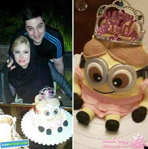 جشن تولد نیوشا ضیغمی و کیک عجیبش
