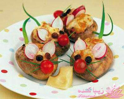 خلاقیت در تزیین غذا