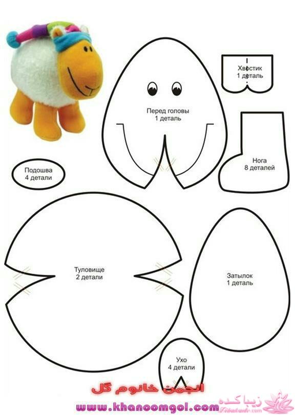 آموزش درست کردن عروسکهای پارچه ای با الگو
