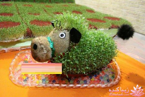 ایده ای زیبا برای سبزه ی سفره هفت سین