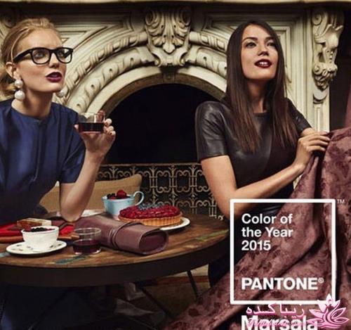رنگ سال 2015 رنگ عنابی (شرابی خاکی)