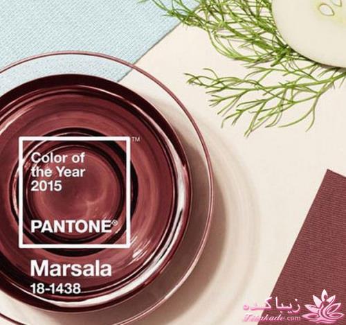 رنگ سال 2015 رنگ عنابی (شرابی خاکی)