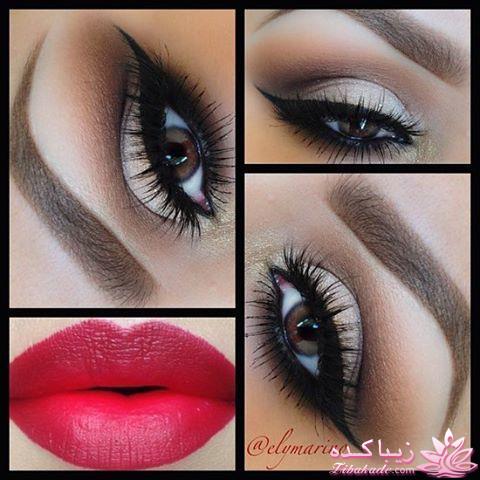 آرایش چشم رنگی به ویژه رنگ چشم طوسی