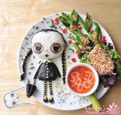 خلاقیت در تزیین غذا