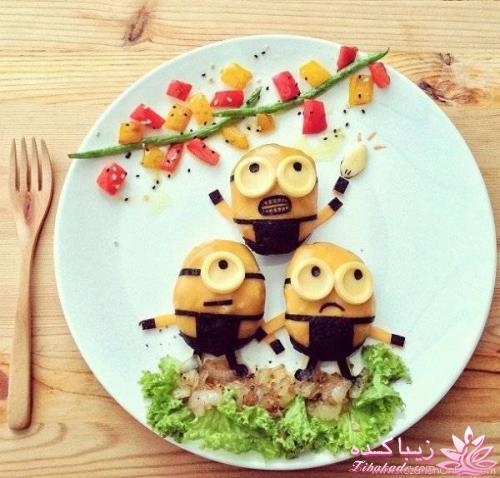 خلاقیت در تزیین غذا