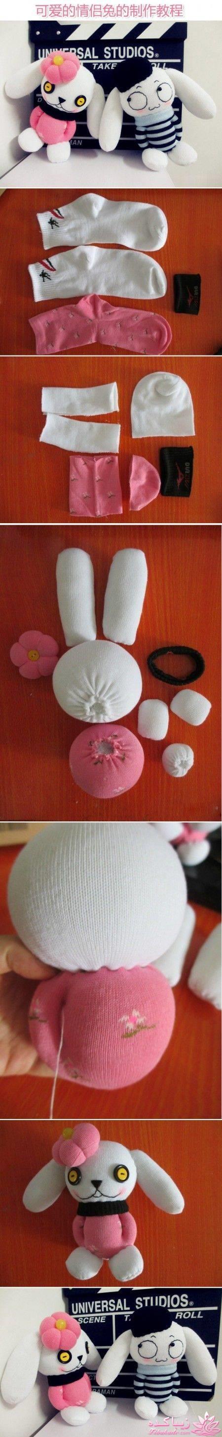 آموزش عروسک سازی عروسکـــــهای جورابــــی