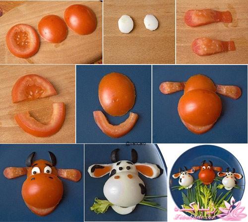 خلاقیت در تزیین غذا