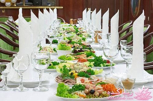 تزیین میز غذای خودمونی