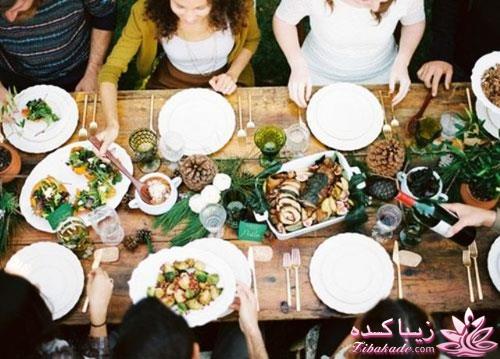 تزیین میز غذای خودمونی