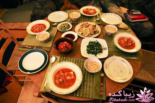 تزیین میز غذای خودمونی