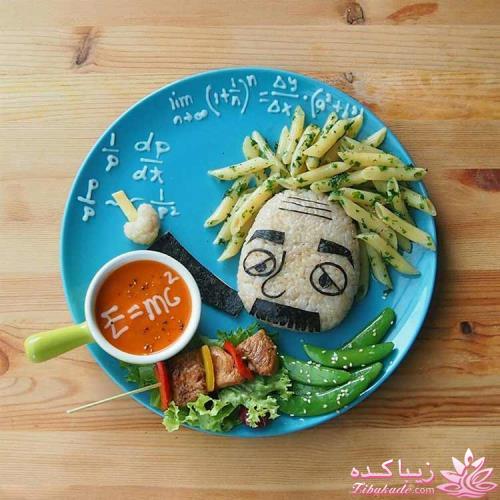 خلاقیت مادر در تبدیل غذای کودک به اثر هنری