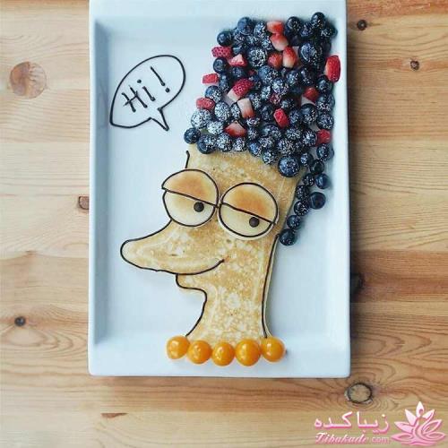 خلاقیت مادر در تبدیل غذای کودک به اثر هنری