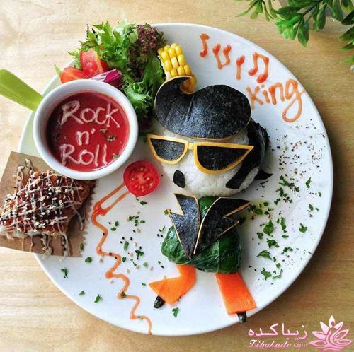 خلاقیت مادر در تبدیل غذای کودک به اثر هنری