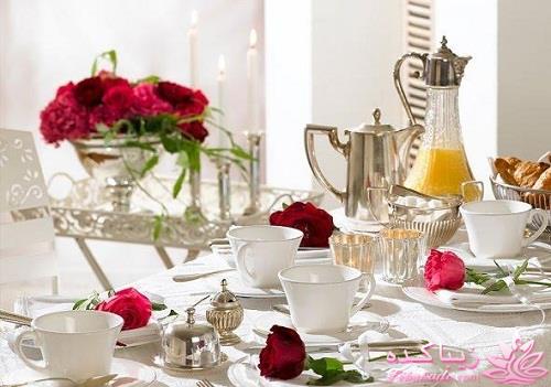 تزیین میز صبحانه و خوراکیها