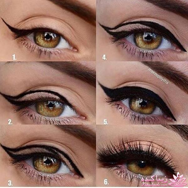 آموزش کشیدن خط چشم برای انواع چشم ها