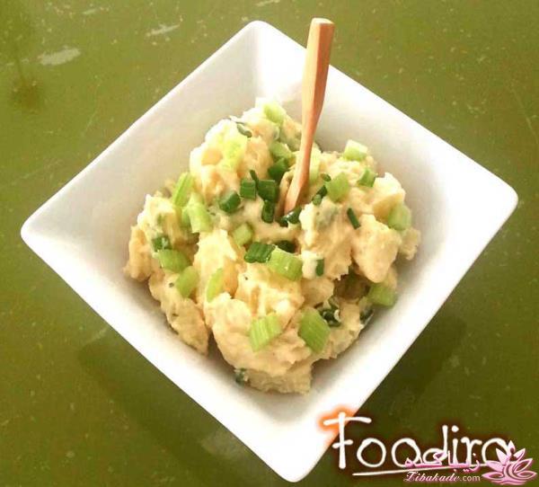 طرز تهیه سالاد سیب زمینی با خامه ترش