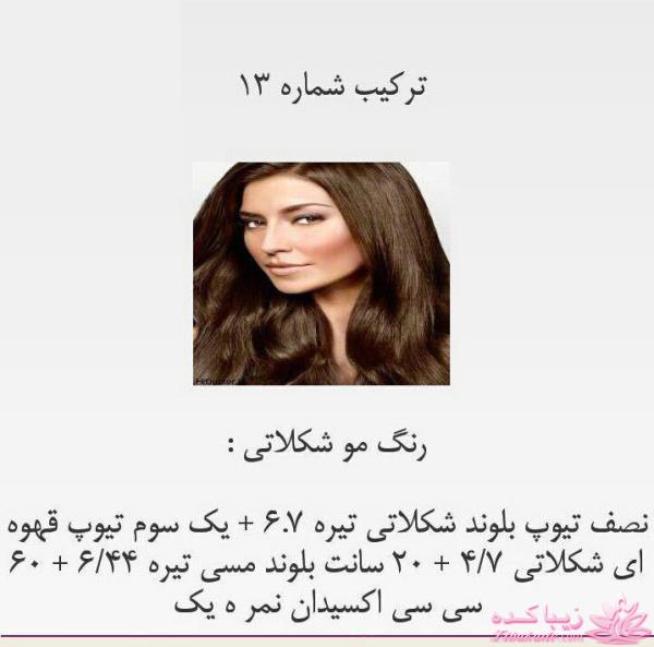 آموزش ترکیب رنگ مو 