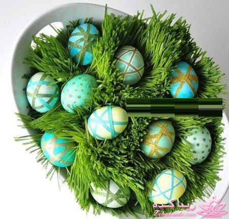ایده ای زیبا برای سبزه ی سفره هفت سین