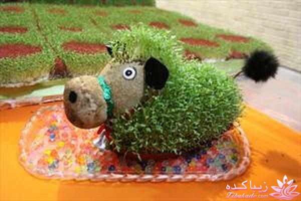 ایده ای زیبا برای سبزه ی سفره هفت سین