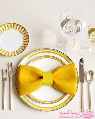 آموزش تزئین دستمال سفره