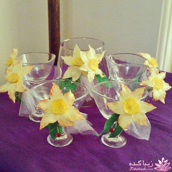 نقاشی و تزیین روی جام مناسب ظرف های هفت سین