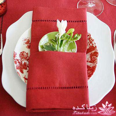 آموزش تزئین دستمال سفره