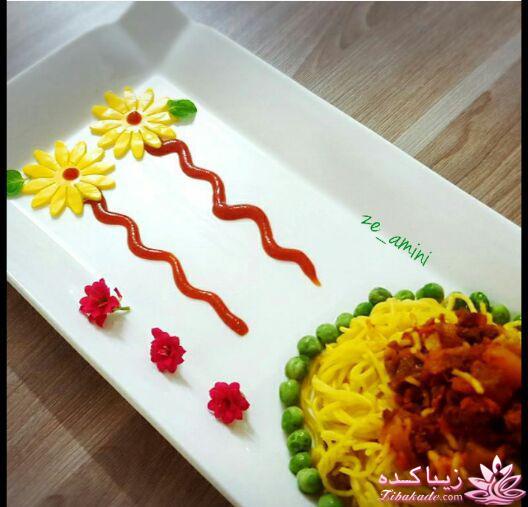 خلاقیت در تزیین غذا