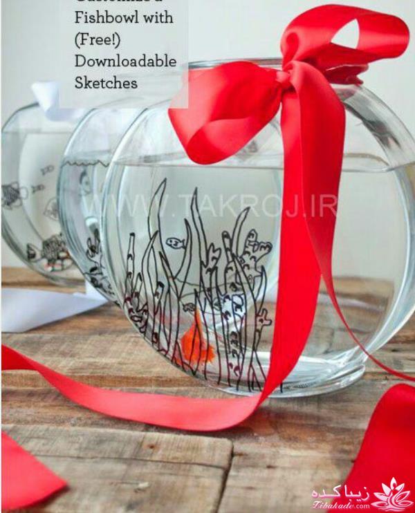تزیین تنگ ماهی هفت سین