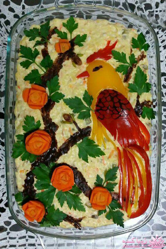 خلاقیت در تزیین غذا