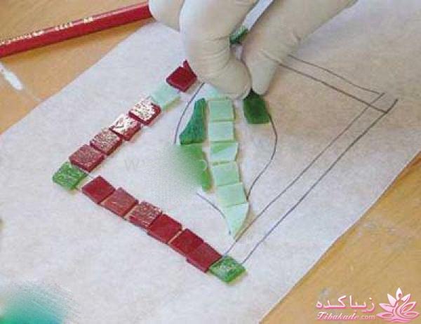 درست کردن گلدان با کاشی های شکسته