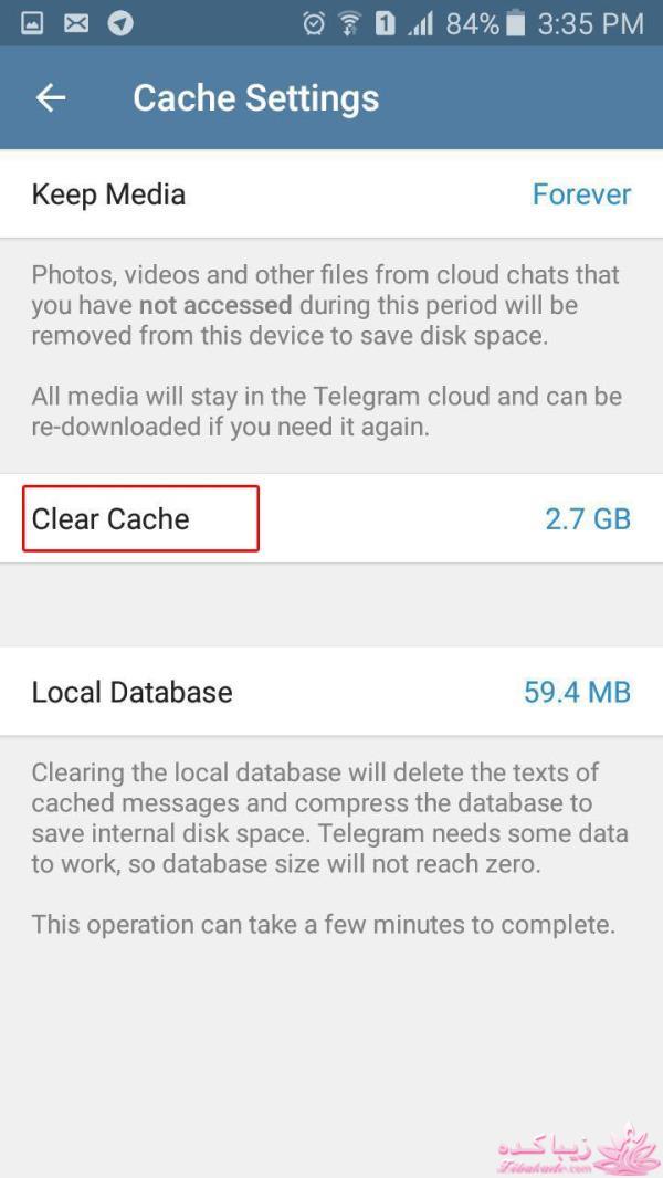 چگونه فضای اشغالشده توسط تلگرام را پاک کنیم؟